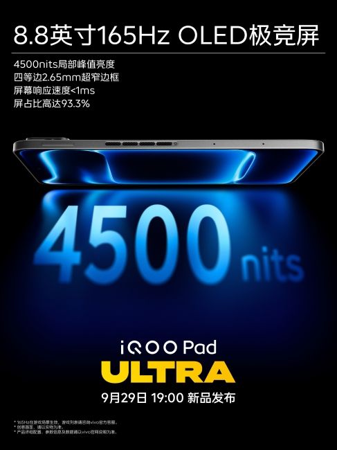 iQOO Pad Ultra display specifications and launch date iQOO Pad Ultra display specifications and launch date