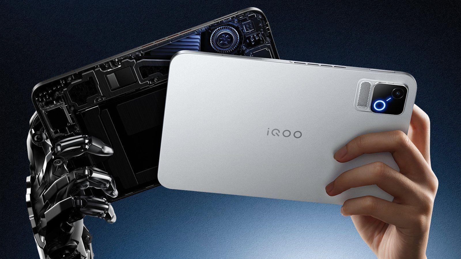 iQOO Pad Ultra in hand design showcased in two colourways iQOO Pad Ultra in hand design showcased in two colourways