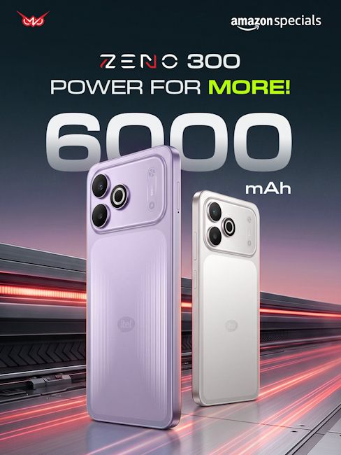 Itel Zeno 300 colourways, back design and battery capcaity
