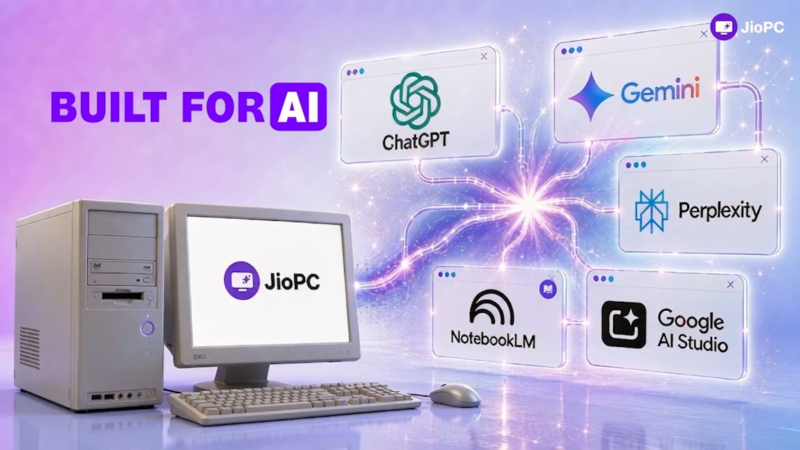 JioPC compatible AI platforms showcased JioPC compatible AI platforms showcased
