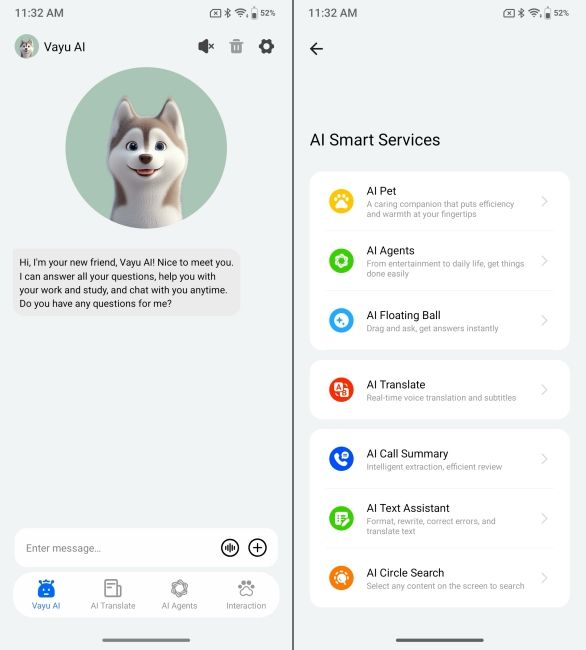 Lava Neo UI Vayu AI features Lava Neo UI Vayu AI features