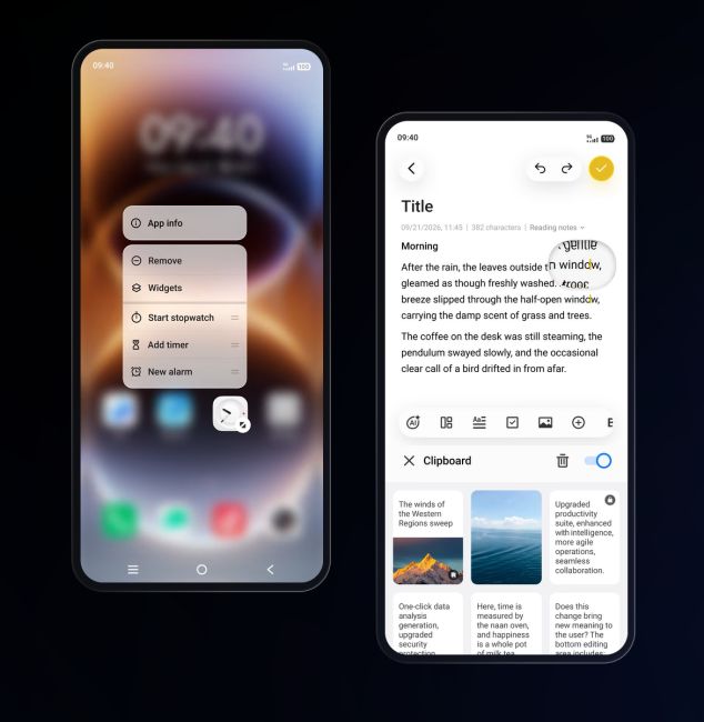 Liquid kinetic effect on the Vivo OriginOS 7