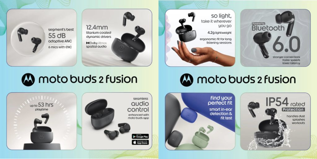 Moto Buds 2 Fusion all key features in action Moto Buds 2 Fusion all key features in action