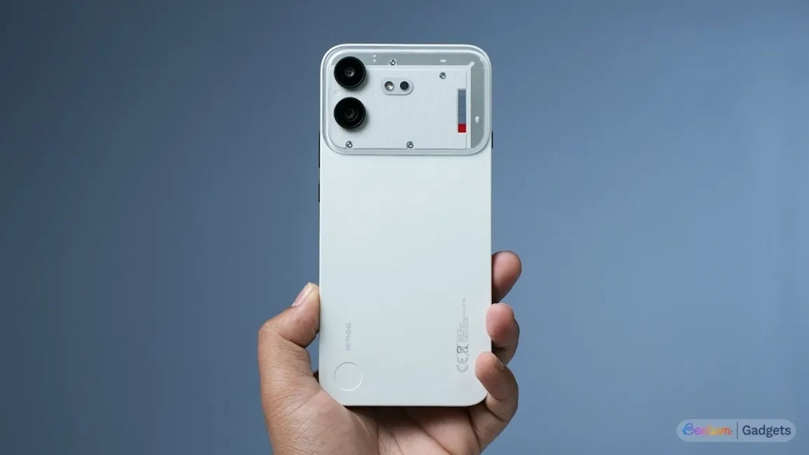 Nothing Phone 4b white back design showcased
