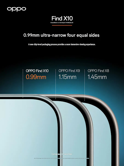 Oppo Find X10 series bezels
