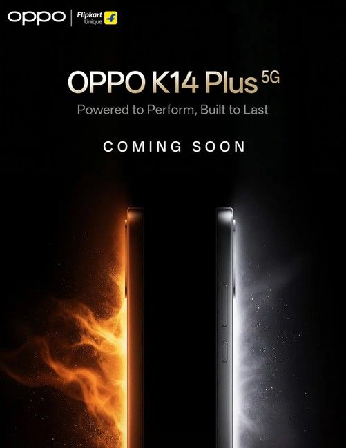 Oppo K14 Plus flipkart teaser image with tagline Oppo K14 Plus flipkart teaser image with tagline