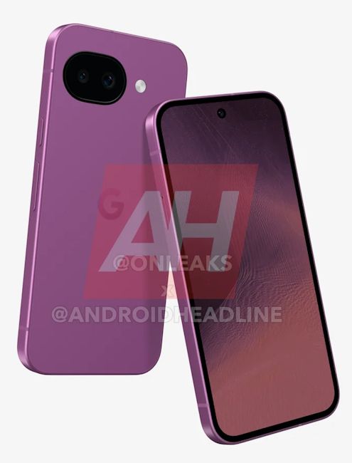Pixel 11a front and back design showcased in a deep purple colourway Pixel 11a front and back design showcased in a deep purple colourway