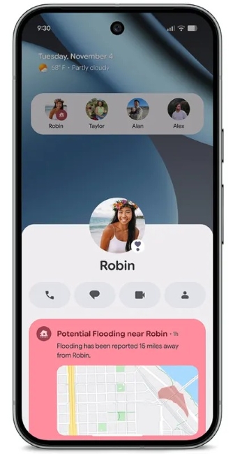 Google Pixel VIPs widget calling feature
