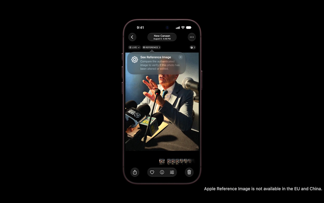 Apple Reference Image feature in action