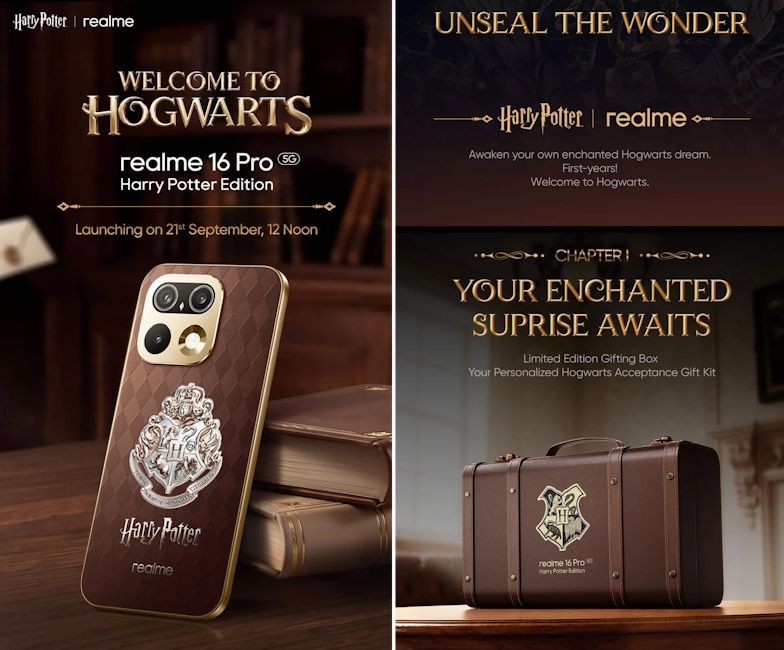 Realme 16 Pro Harry Potter Edition design showcased