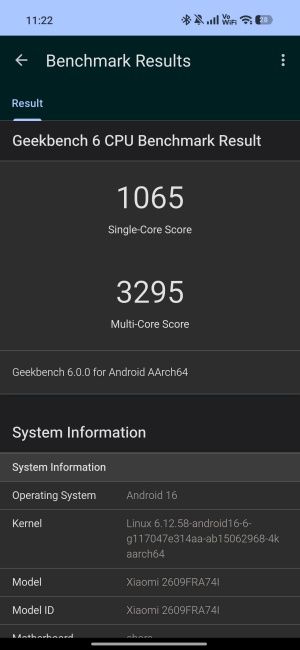 Redmi Note 17 Pro Max Geekbench 6 score