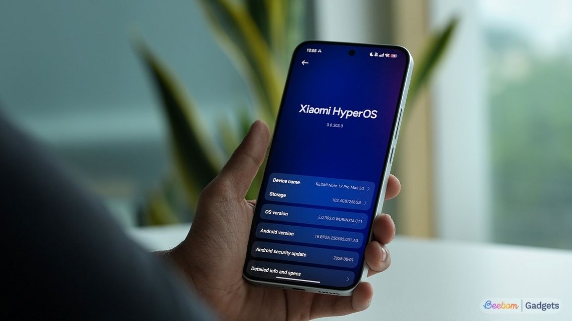 Redmi Note 17 Pro Max with HyperOS screen