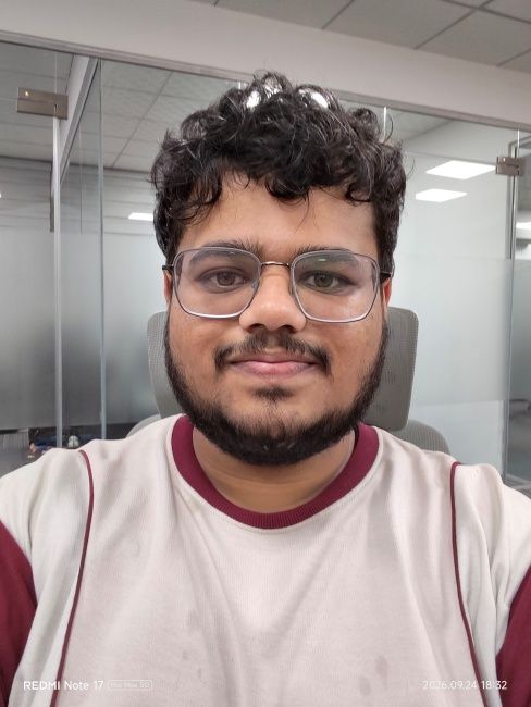 Selfie captured with Redmi Note 17 Pro Max front camera  indoors