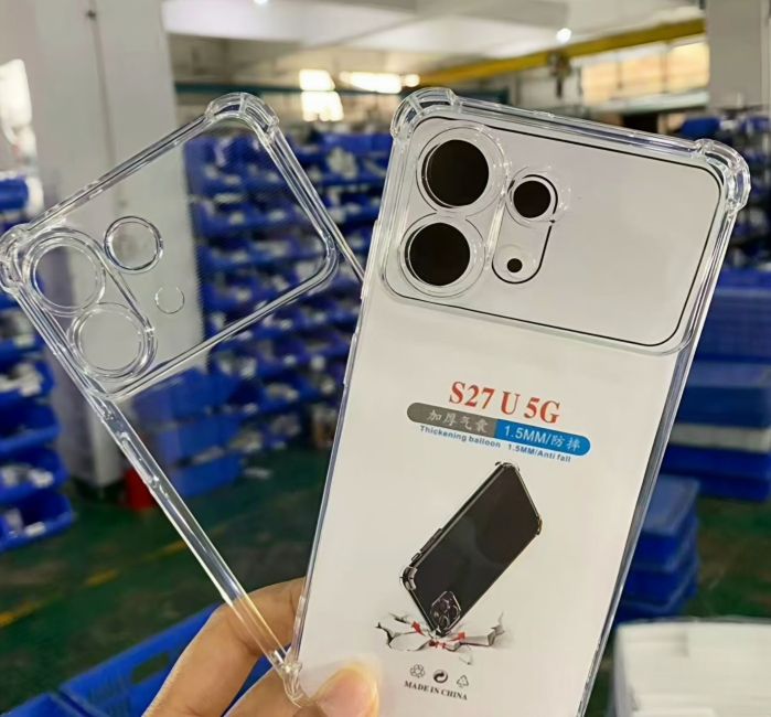 Samsung Galax S27 Ultra clear bumper case with back camera cutouts