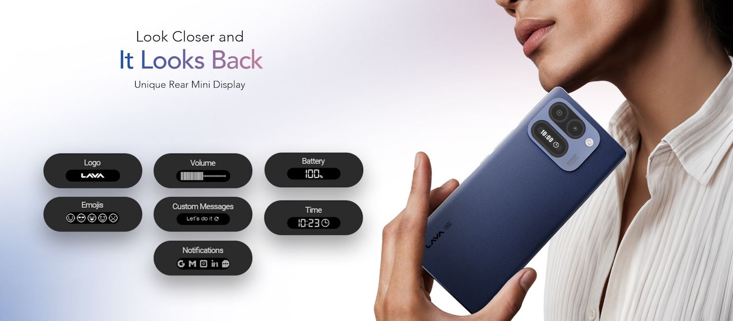 Lava Virat Curve 5G with mini rear display Lava Virat Curve 5G with mini rear display