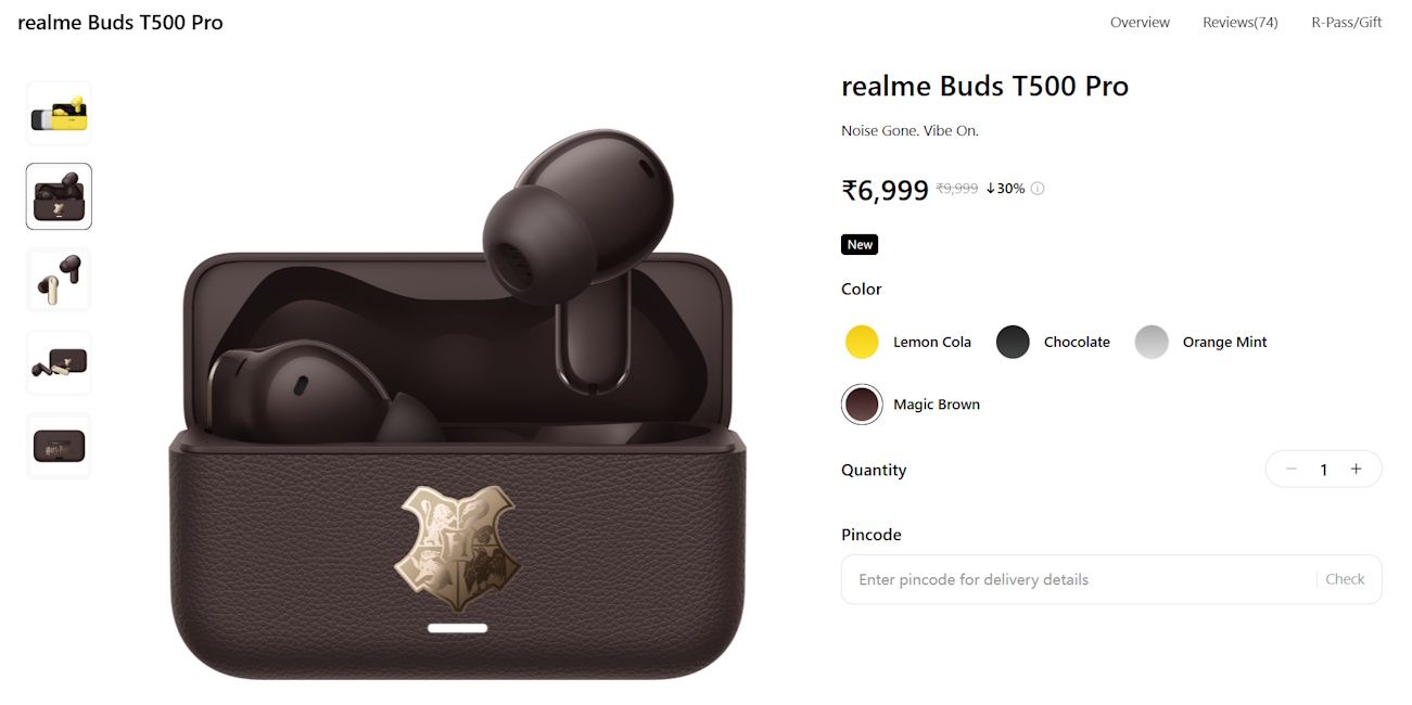 Realme Buds T500 Pro Harry Potter Edition price in India Realme Buds T500 Pro Harry Potter Edition price in India