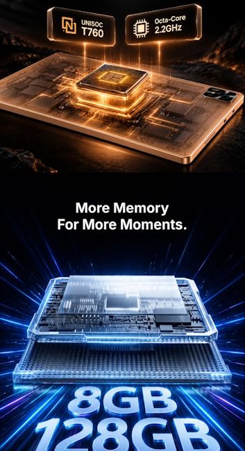 Ai+ Nova Tab processor, RAM and storage