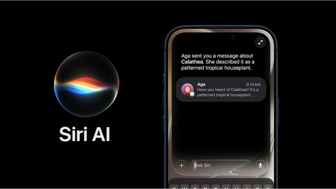 Siri AI showcased on an iPhone running on iOS 27