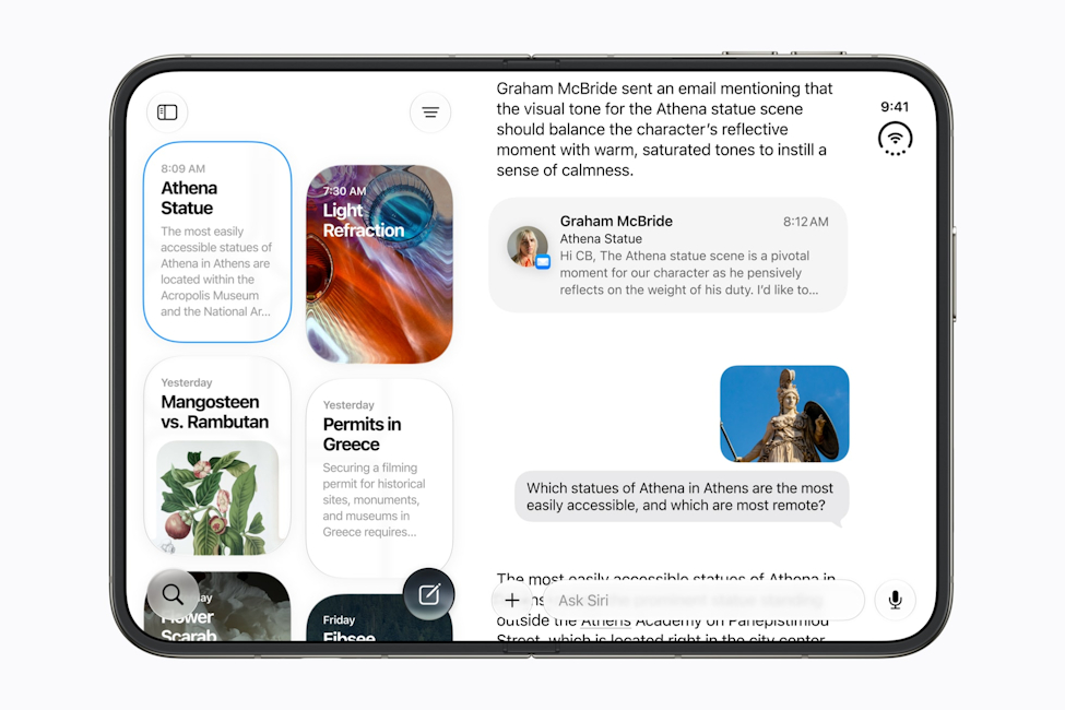 iOS 27 stable update showcased on the iPhone Duo