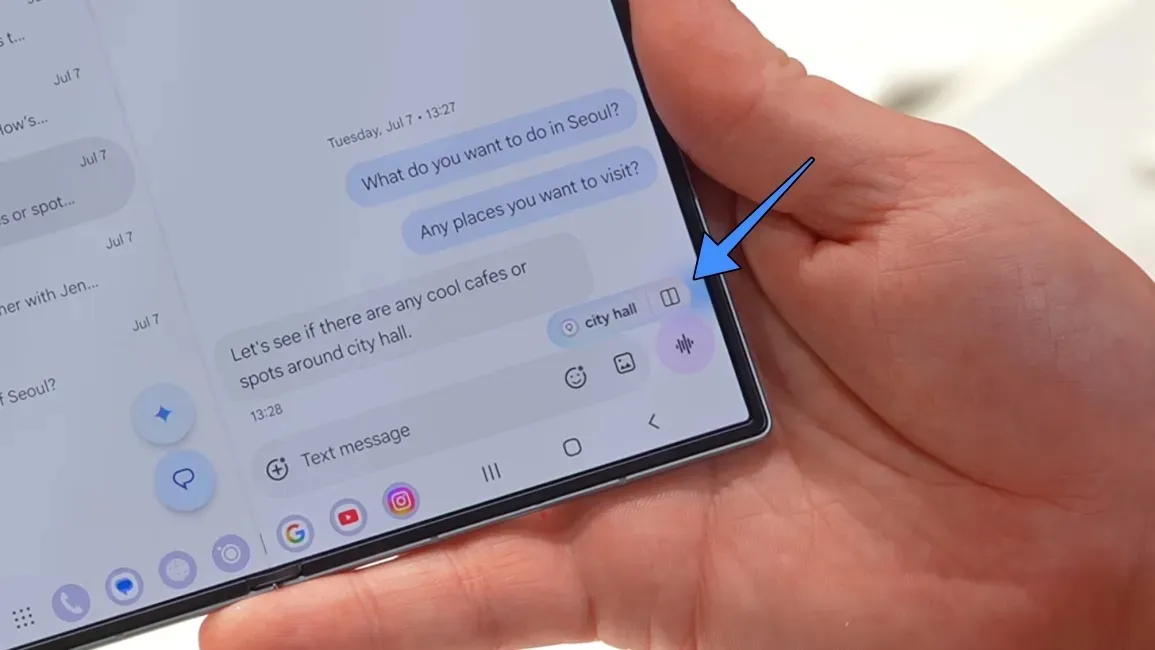 Samsung Now Nudge feature in action Samsung Now Nudge feature in action