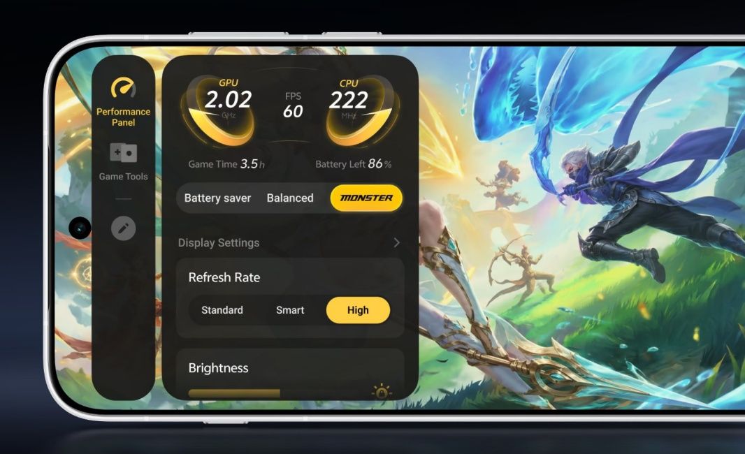 Ultra Game Mode overlay on Vivo OriginOS 7