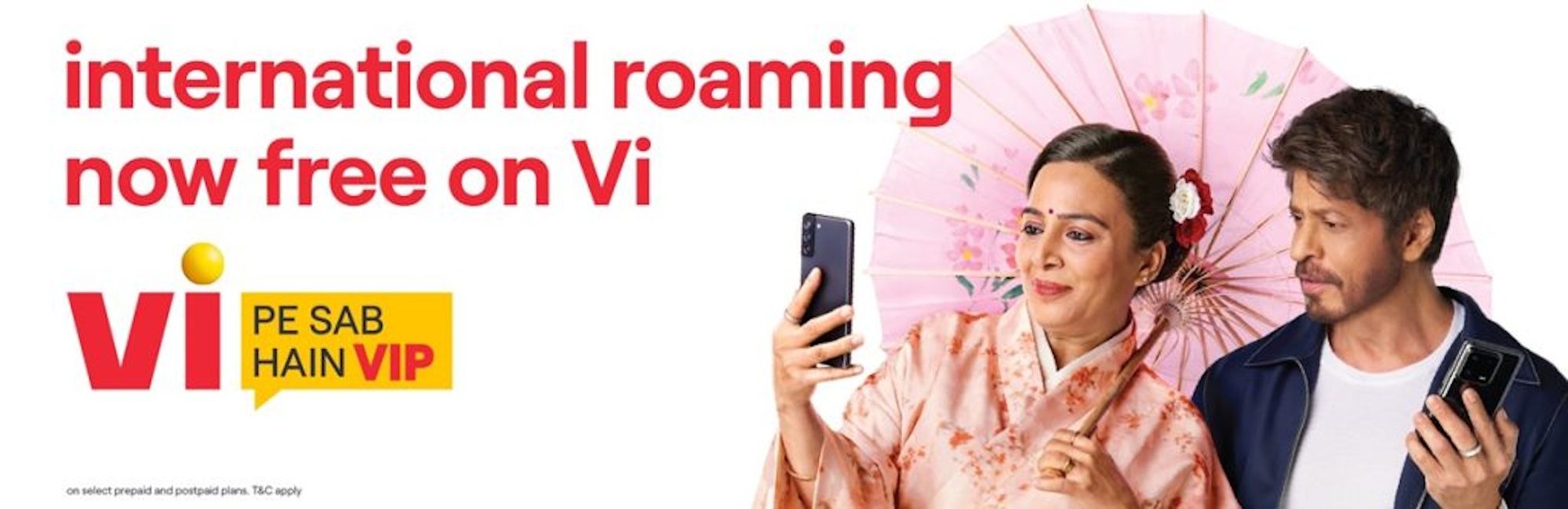 Vi makes International Roaming free for select plans in India