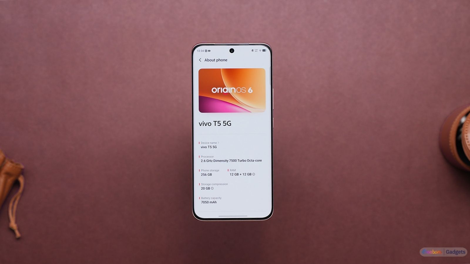 Vivo T5 5G software page showcased