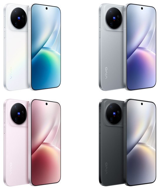 Vivo X500 smartphone in different colourways