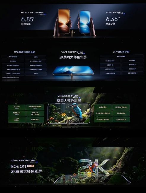 Vivo X500 Pro series display and specifications Vivo X500 Pro series display and specifications