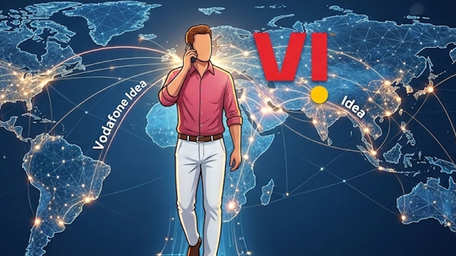 Vodafone Idea logo while someone is talking over the phone