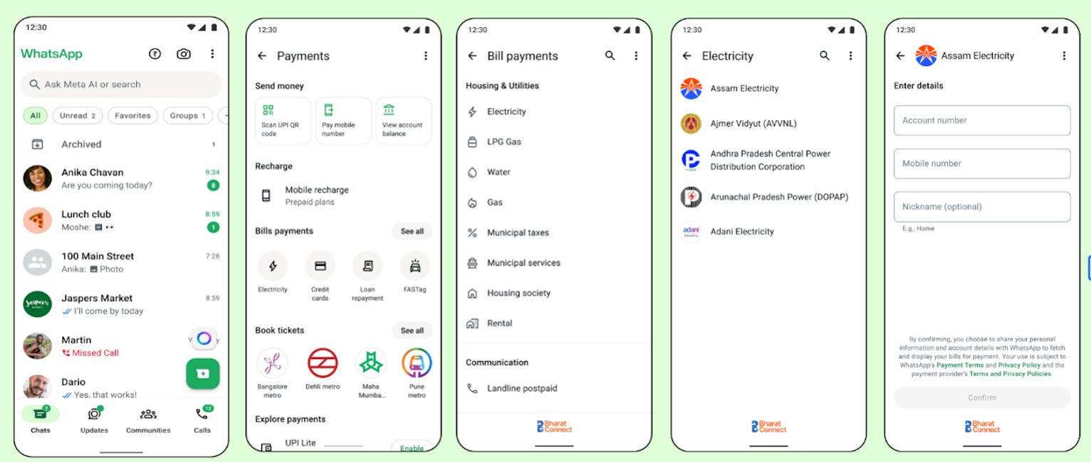 WhatsApp Bill Payments feature showcased