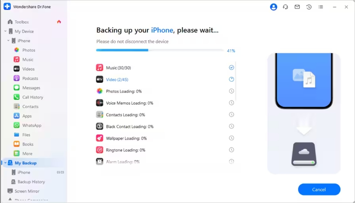 Wondershare Dr.Fone Back up and Restore tool overview