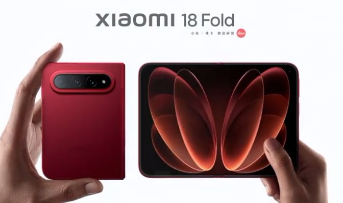 Xiaomi 18 Fold in hand design showcased