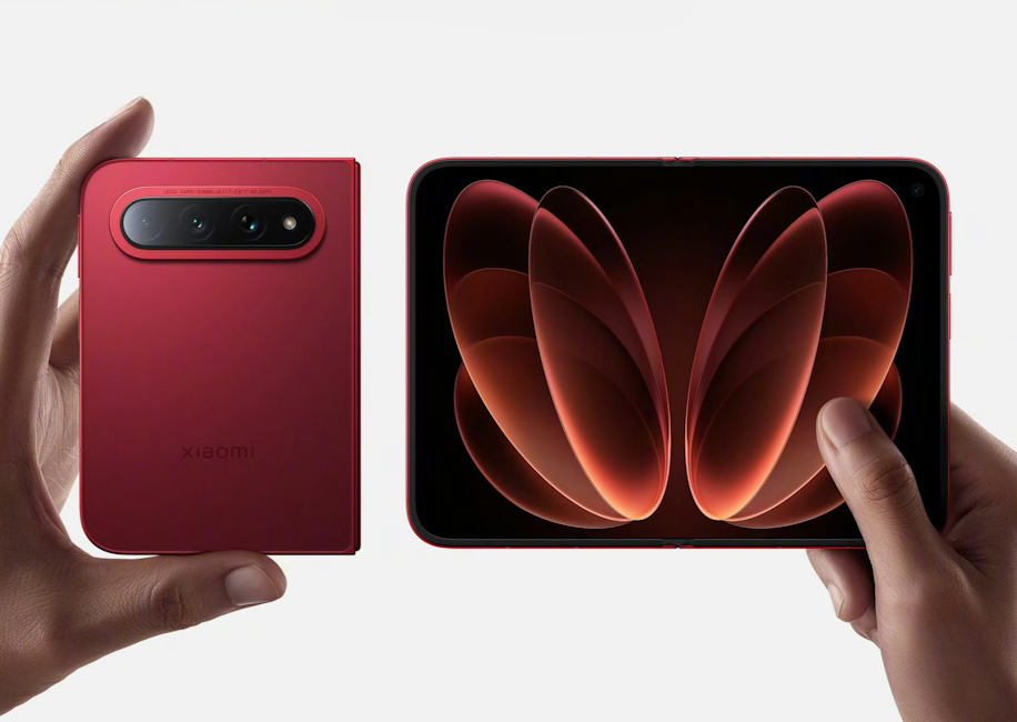 Xiaomi 18 Fold red colourway showcased
