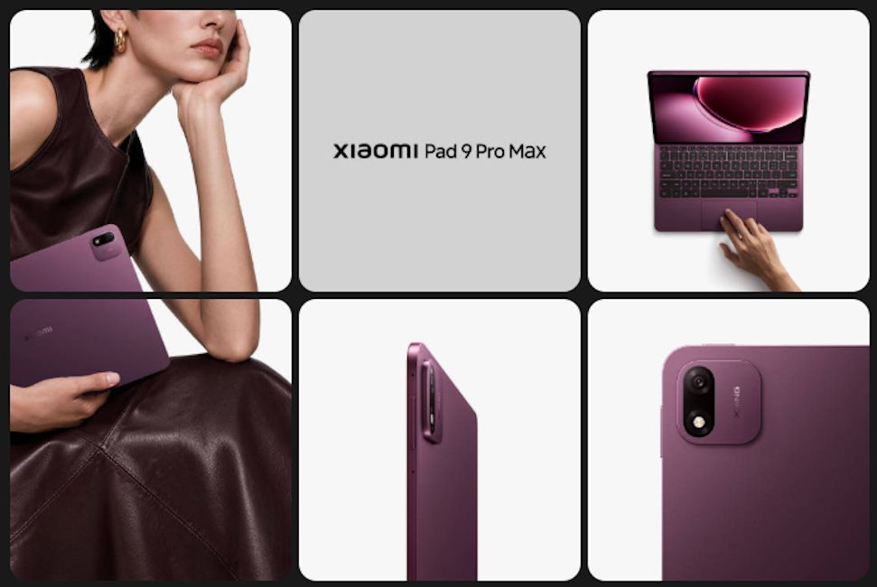 Xiaomi Pad 9 Pro Max design showcased in deep wine colourway Xiaomi Pad 9 Pro Max design showcased in deep wine colourway