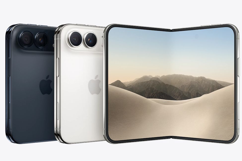 iPhone Duo design showcased while folded and unfolded