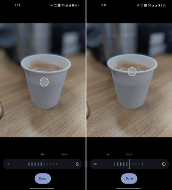 Adding blur effect to background on Android using Google Photos