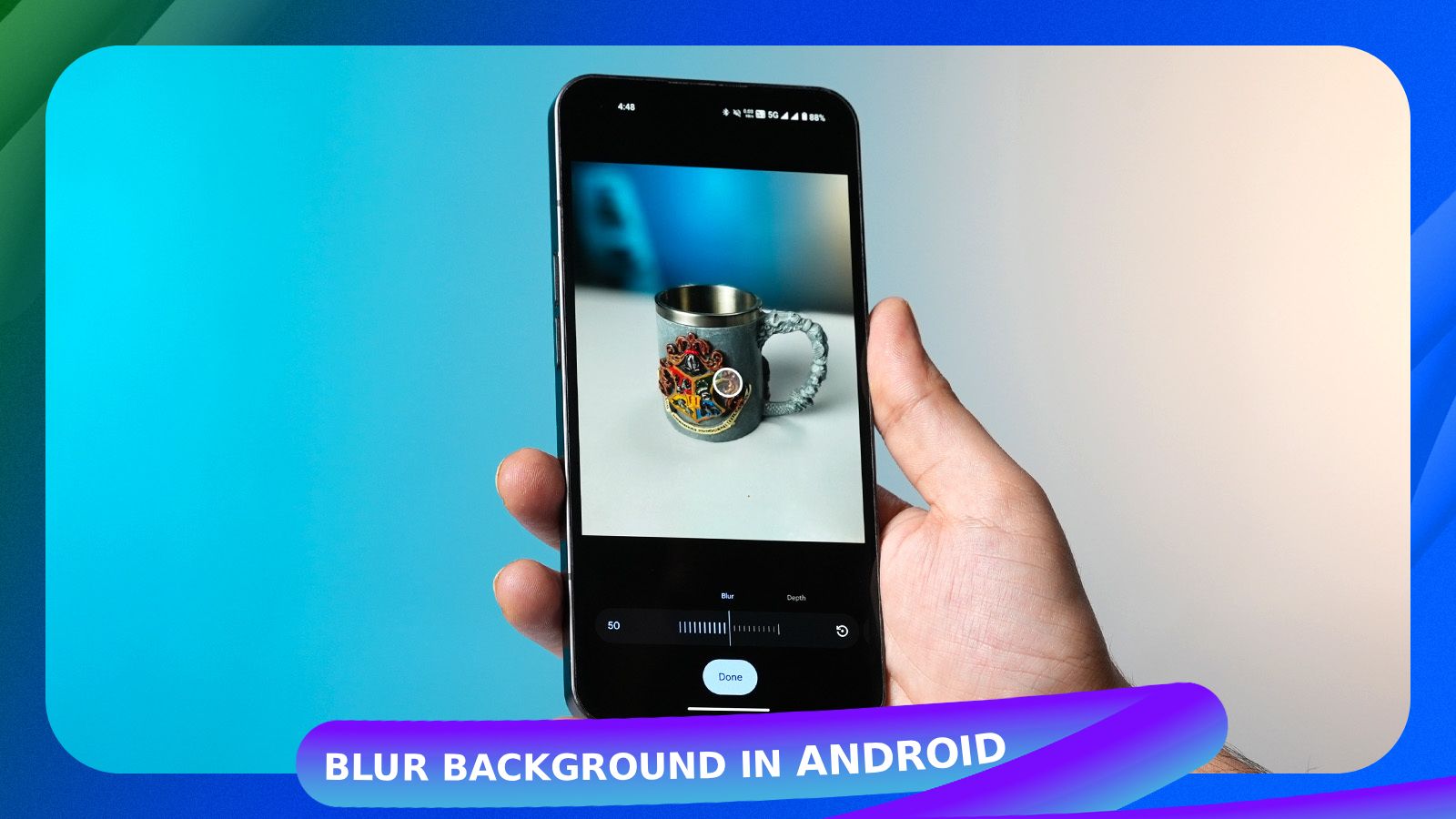 Blurring background of images on Android using Google Photos