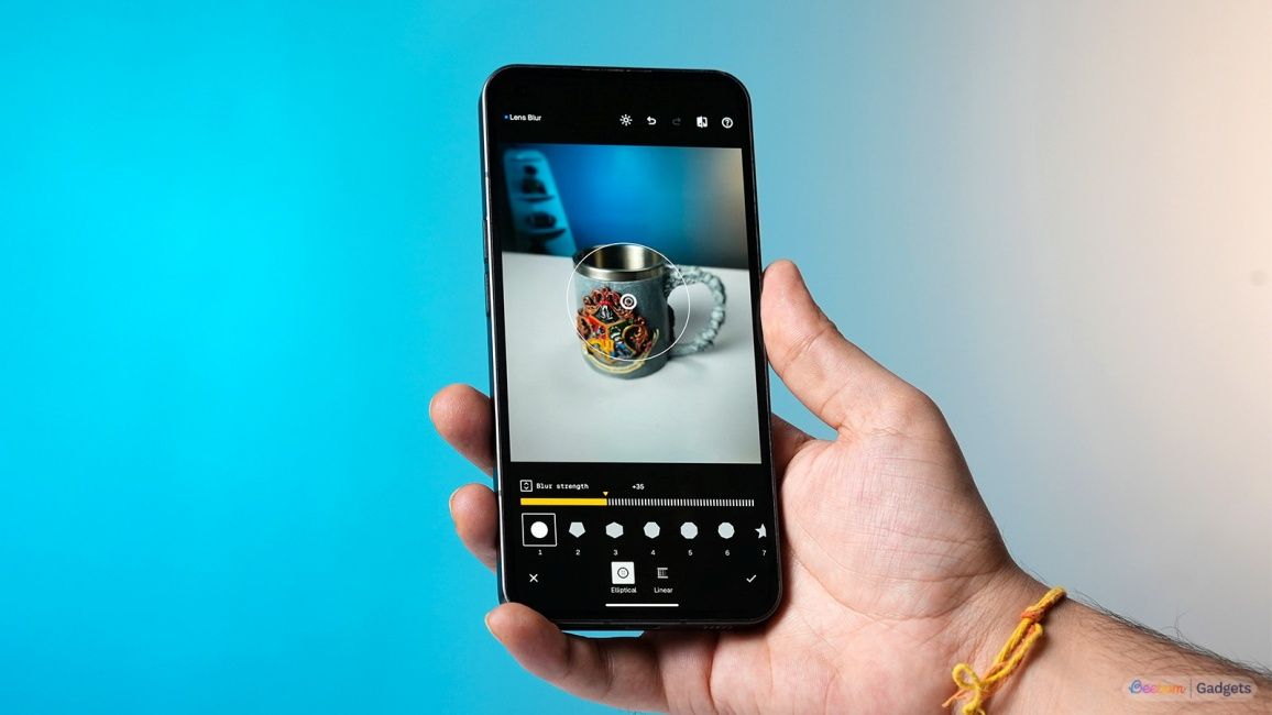 Using Snapseed to blur background in Android