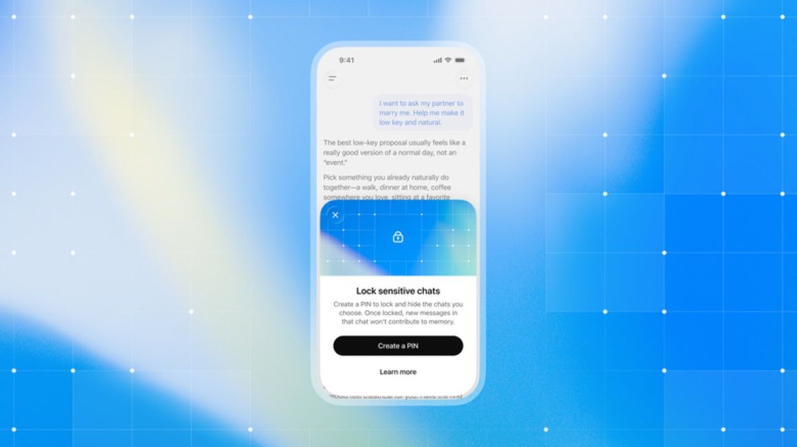 ChatGPT Locked Chats feature in action on a smartphone