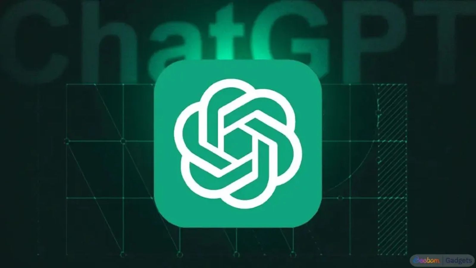 ChatGPT logo with green shades around