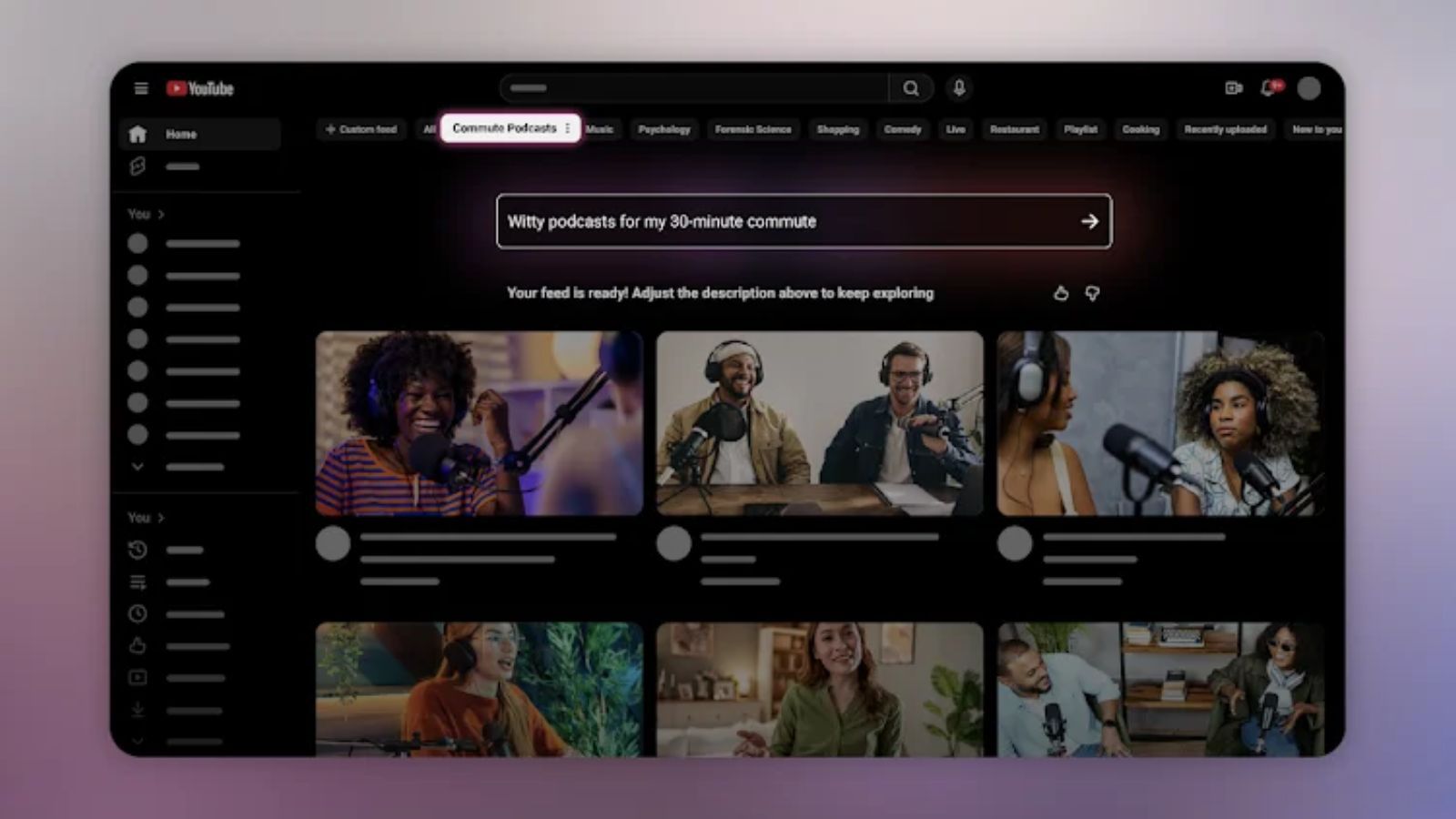 YouTube Custom Feeds showcased