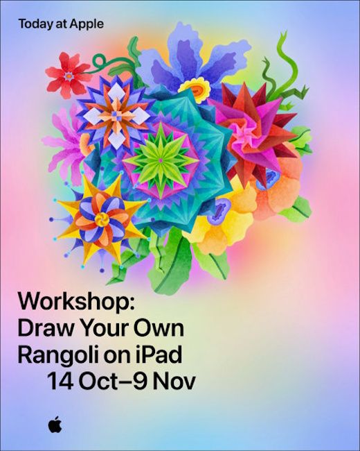 Today at Apple session called “Draw Your Own Rangoli on iPad with Apple Pencil”