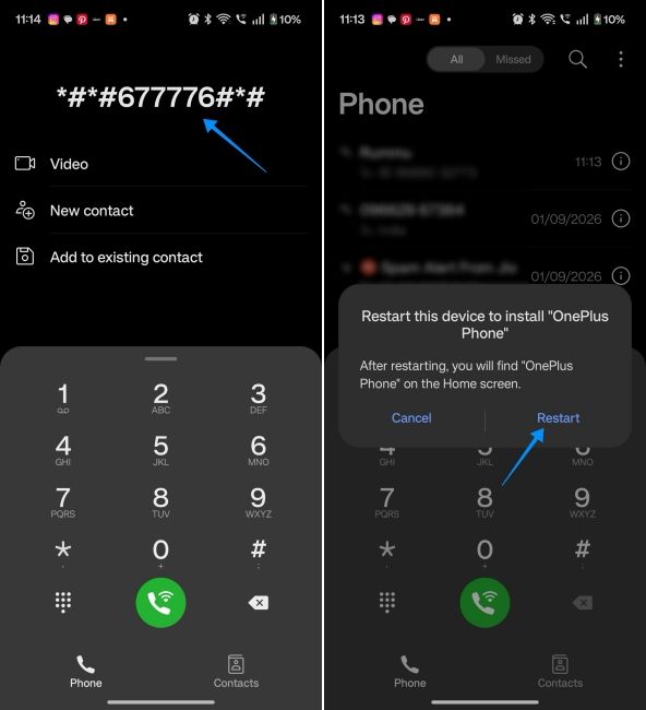 screenshot from a oneplus phone showing how to enable a hidden dialer screenshot from a oneplus phone showing how to enable a hidden dialer
