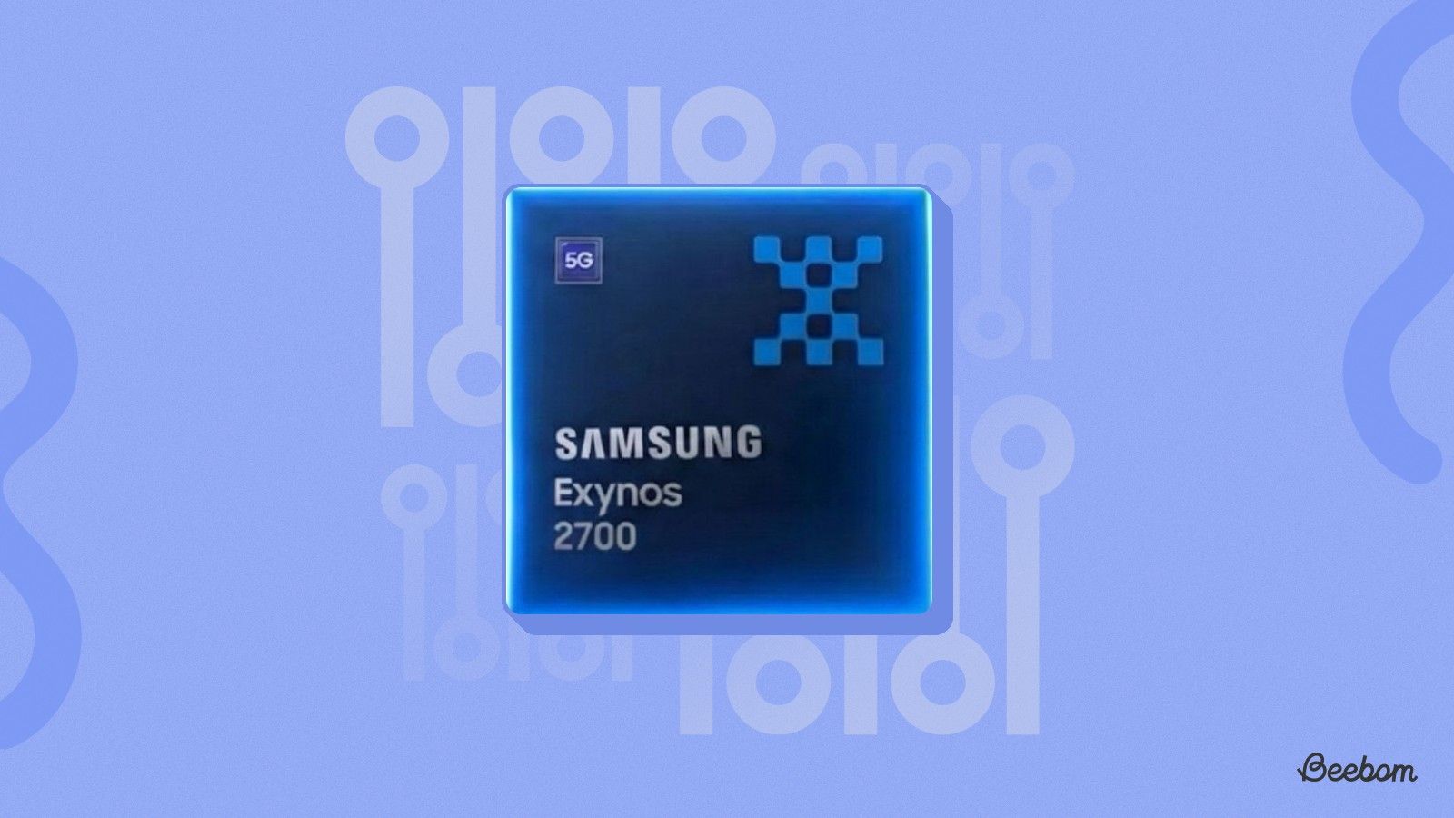 exynos 2700 chip with a graphical background