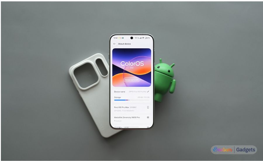 Oppo Find X10 Pro Max from the front with ColorOS 17 Oppo Find X10 Pro Max from the front with ColorOS 17