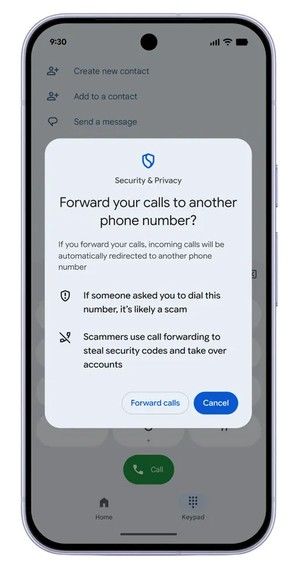 Forward calls confirmation Forward calls confirmation