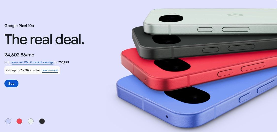 Google Pixel 10a listing on Google Store