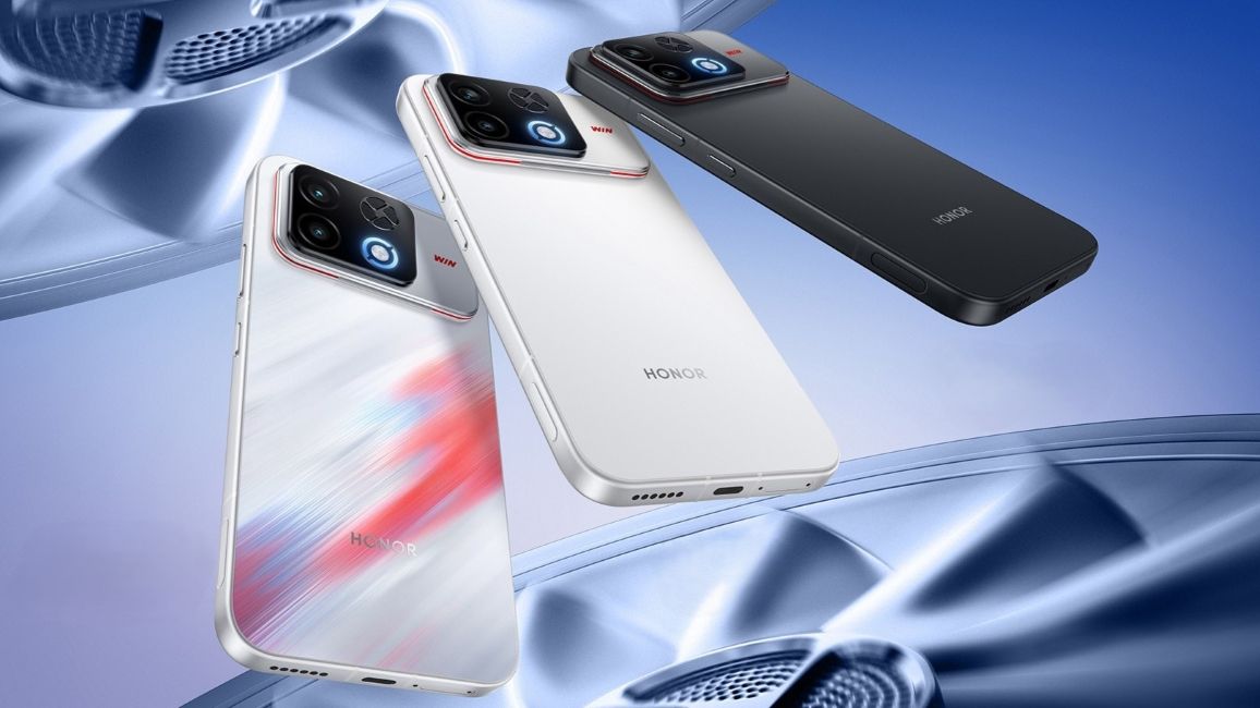 Honor WIN 2 smartphone from the back in different colours