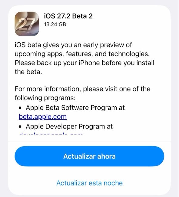 iOS 27.2 Public Beta 2 update seeded to eligible iPhones iOS 27.2 Public Beta 2 update seeded to eligible iPhones